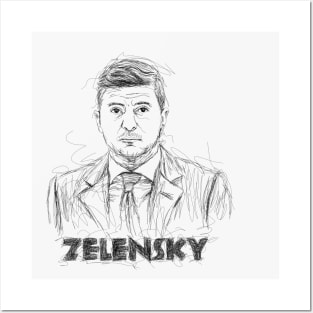 Zelenskyy scribble art. Posters and Art